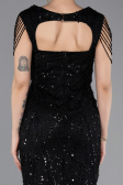 Long Black Beaded Evening Dress ABU5914