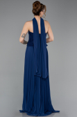 Long Navy Blue Chiffon Evening Dress ABU5917