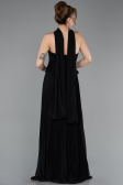Long Black Chiffon Evening Dress ABU5917