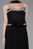 Long Black Chiffon Evening Dress ABU5917