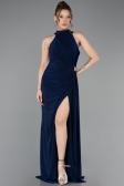 Long Navy Blue Prom Gown ABU5918