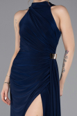 Long Navy Blue Prom Gown ABU5918
