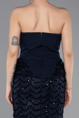 Long Navy Blue Scaly Evening Dress ABU5919