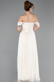 Long Beige Chiffon Prom Gown ABU5920
