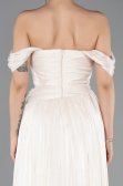 Long Beige Chiffon Prom Gown ABU5920