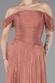 Long Light Brown Chiffon Prom Gown ABU5920