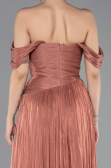 Long Light Brown Chiffon Prom Gown ABU5920