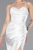 White Long Prom Gown ABU3247