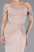 Long Powder Color Prom Gown ABU5925