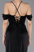 Long Black Prom Gown ABU5925