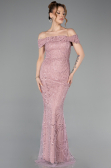 Long Powder Color Beaded Evening Dress ABU5915