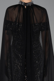 Long Black Beaded Evening Dress ABU5915