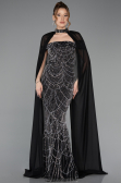 Long Black Beaded Evening Dress ABU5915
