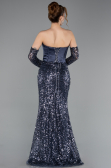 Long Anthracite Scaly Mermaid Evening Gown ABU5927