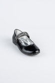 Black Patterned Flat Shoe ORS3101