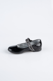 Black Patterned Flat Shoe ORS3101