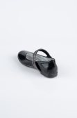 Black Patterned Flat Shoe ORS3101