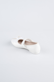 White Leather Flat Shoe SE2