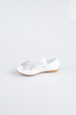 White Patent Leather Flat Shoe ORR3100