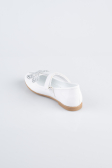 White Patent Leather Flat Shoe ORR3100