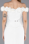 Midi White Cocktail Dress ABK2583