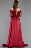 Long Burgundy Beaded Evening Dress ABU5934