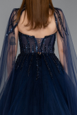 Long Navy Blue Evening Dress ABU5935