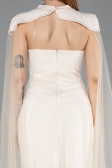 Long Beige Dantelle Evening Dress ABU5941