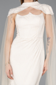 Long Beige Dantelle Evening Dress ABU5941