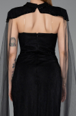 Long Black Dantelle Evening Dress ABU5941