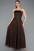 Long Brown Dantelle Evening Dress ABU5943