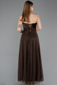 Long Brown Dantelle Evening Dress ABU5943