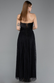 Long Black Dantelle Evening Dress ABU5943