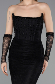 Long Black Dantelle Mermaid Prom Dress ABU5933
