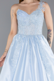 Long Light Blue Haute Couture Dress ABU5963