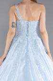 Long Light Blue Haute Couture Dress ABU5963