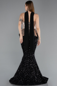 Long Black Scaly Haute Couture Dress ABU5950