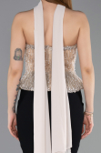 Long Black-Beige Haute Couture Dress ABU5951