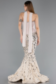 Long Beige Scaly Haute Couture Dress ABU5968
