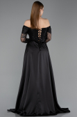 Long Black Beaded Evening Dress ABU5934