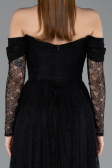 Long Black Dantelle Evening Dress ABU5945