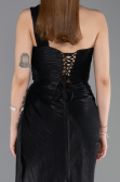Long Black Chiffon Prom Gown ABU5946