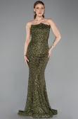 Long Olive Drab Scaly Mermaid Prom Dress ABU5947