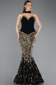 Long Black Scaly Haute Couture Dress ABU5968
