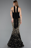 Long Black Scaly Haute Couture Dress ABU5968