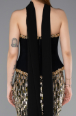 Long Black Scaly Haute Couture Dress ABU5968