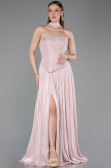 Long Powder Color Chiffon Prom Gown ABU5957