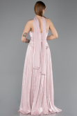 Long Powder Color Chiffon Prom Gown ABU5957