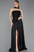 Long Black Chiffon Prom Gown ABU5957