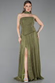 Long Olive Drab Chiffon Formal Plus Size Dress ABU5958